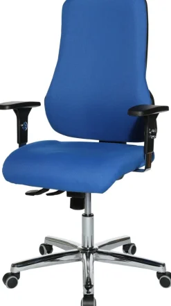 TOPSTAR Ergonomische stoel Synchroonmechanisme Stof In hoogte verstelbare armleuning Blauw 110 kg Sitness 55