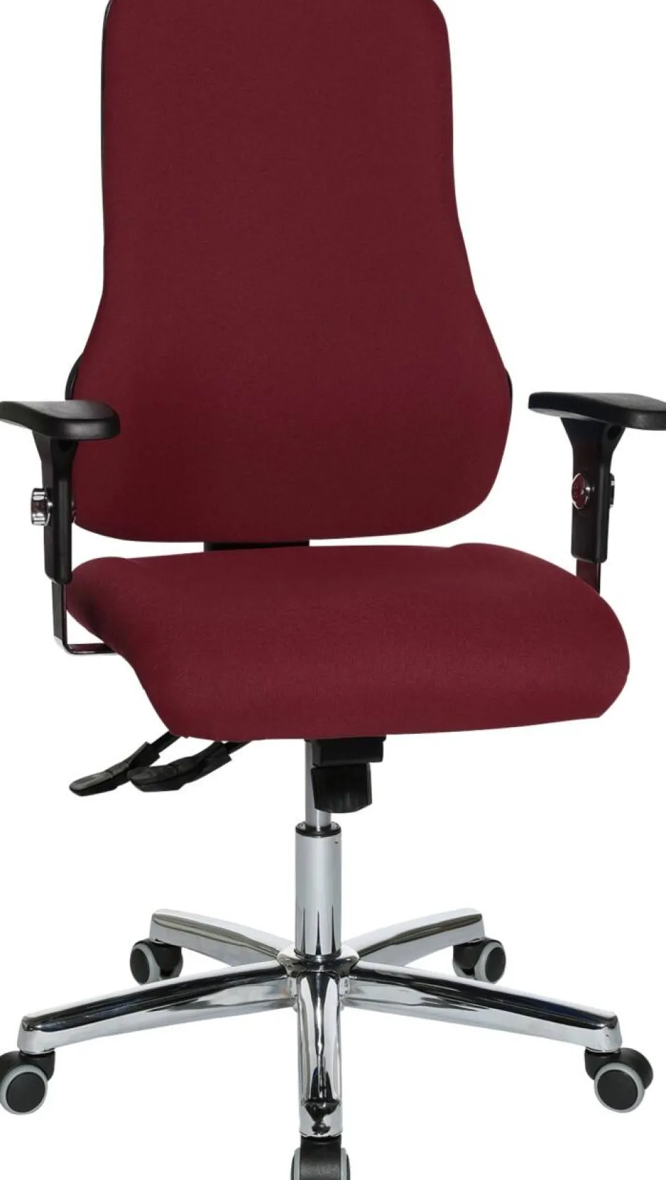 TOPSTAR Ergonomische stoel Synchroonmechanisme Stof In hoogte verstelbare armleuning Rood 110 kg Sitness 55