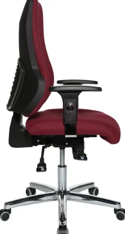 TOPSTAR Ergonomische stoel Synchroonmechanisme Stof In hoogte verstelbare armleuning Rood 110 kg Sitness 55