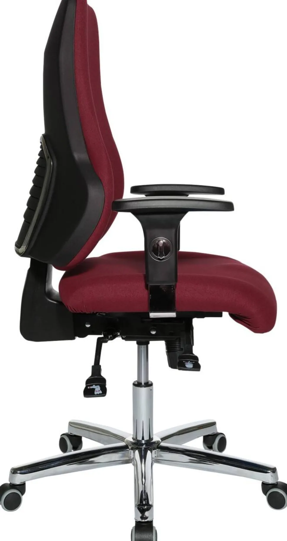 TOPSTAR Ergonomische stoel Synchroonmechanisme Stof In hoogte verstelbare armleuning Rood 110 kg Sitness 55