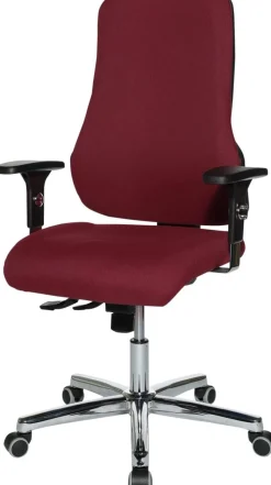 TOPSTAR Ergonomische stoel Synchroonmechanisme Stof In hoogte verstelbare armleuning Rood 110 kg Sitness 55