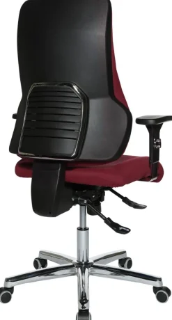 TOPSTAR Ergonomische stoel Synchroonmechanisme Stof In hoogte verstelbare armleuning Rood 110 kg Sitness 55