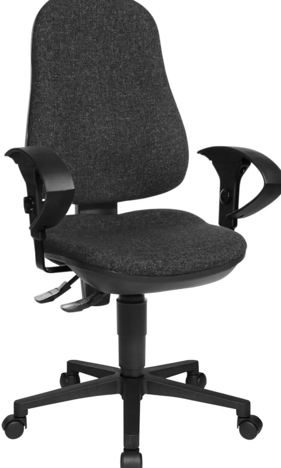 TOPSTAR Ergonomische stoel Permanent Contact Stof In hoogte verstelbare armleuning Antraciet 110 kg Point 70
