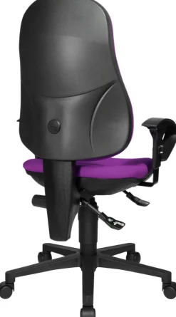 TOPSTAR Ergonomische stoel Permanent Contact Stof In hoogte verstelbare armleuning Paars 110 kg Point 60