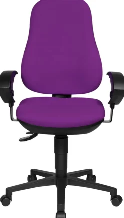 TOPSTAR Ergonomische stoel Permanent Contact Stof In hoogte verstelbare armleuning Paars 110 kg Point 60