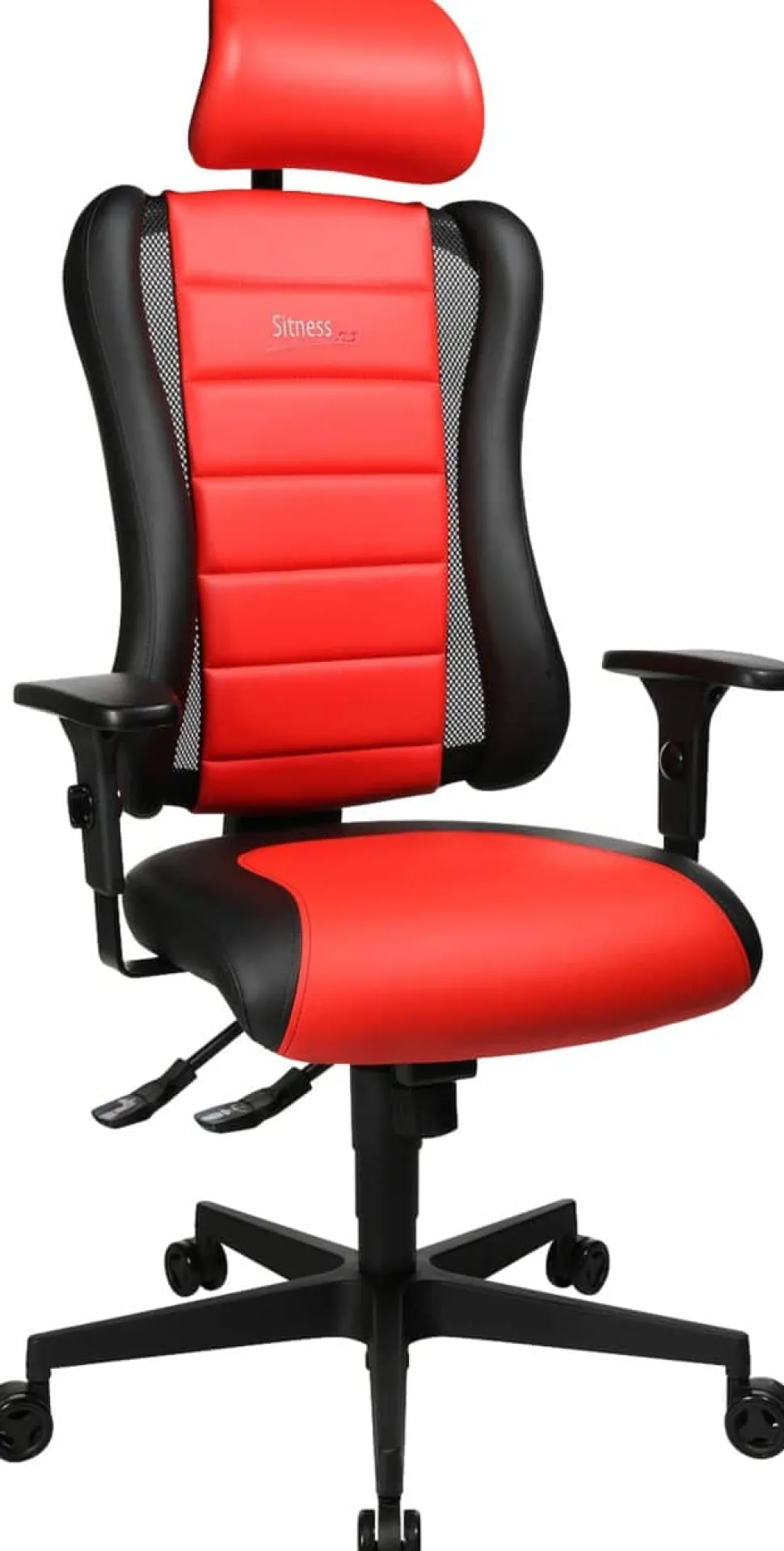 TOPSTAR Gamestoel Synchroonmechanisme In hoogte verstelbare armleuning Zwart, rood 110 kg Sitness RS