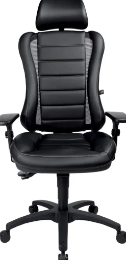 TOPSTAR Head Point RS Ergonomische stoel Synchroonmechanisme Kunstleer In hoogte verstelbare armleuning In hoogte verstelbare zitting Zwart 110 kg