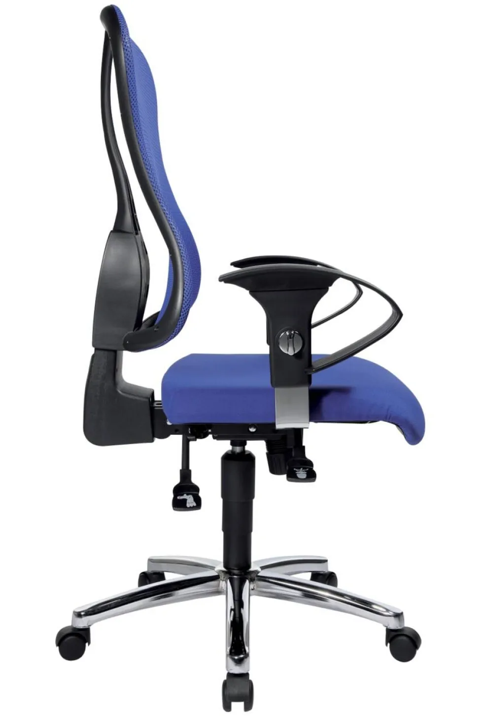 TOPSTAR Head Point SY Deluxe Draaistoel Synchroonmechanisme Mesh, stof In hoogte verstelbare armleuning In hoogte verstelbare zitting Blauw 110 kg