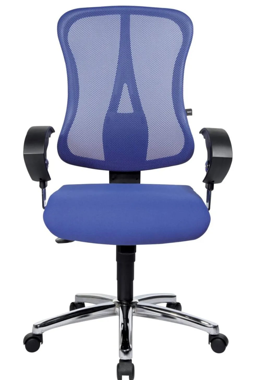 TOPSTAR Head Point SY Deluxe Draaistoel Synchroonmechanisme Mesh, stof In hoogte verstelbare armleuning In hoogte verstelbare zitting Blauw 110 kg