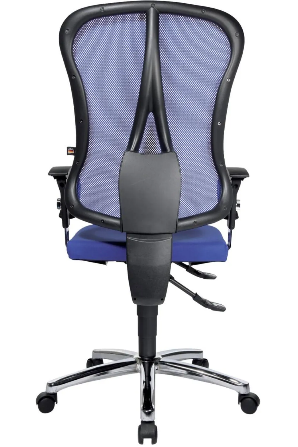 TOPSTAR Head Point SY Deluxe Draaistoel Synchroonmechanisme Mesh, stof In hoogte verstelbare armleuning In hoogte verstelbare zitting Blauw 110 kg