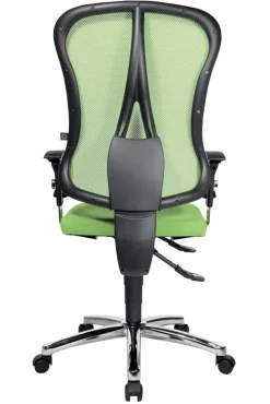 TOPSTAR Head Point SY Deluxe Draaistoel Synchroonmechanisme Mesh, stof In hoogte verstelbare armleuning In hoogte verstelbare zitting Groen 110 kg