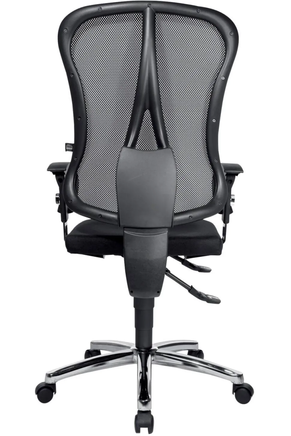 TOPSTAR Head point SY Deluxe Bureaustoel Synchroonmechanisme Mesh In hoogte verstelbare armleuning In hoogte verstelbare zitting Zwart 110 kg 500 x 1,130 mm