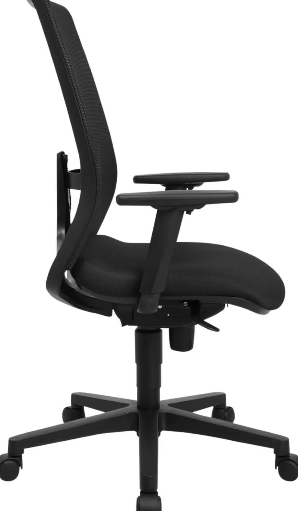 TOPSTAR Kantoorstoel Synchroonmechanisme Mesh In hoogte verstelbare armleuning In hoogte verstelbare zitting Zwart 110 kg T240 440 mm x 540 mm