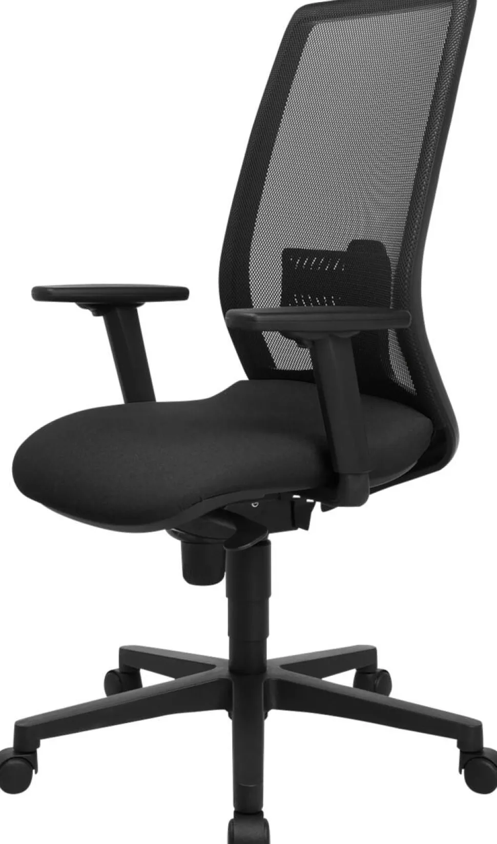 TOPSTAR Kantoorstoel Synchroonmechanisme Mesh In hoogte verstelbare armleuning In hoogte verstelbare zitting Zwart 110 kg T240 440 mm x 540 mm