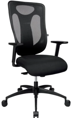 TOPSTAR Net Pro 110 Ergonomische stoel Synchroonmechanisme In hoogte verstelbare armleuning In hoogte verstelbare zitting Zwart 110 kg