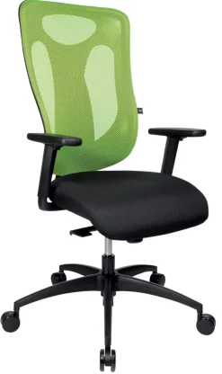 TOPSTAR Net Pro 110 Synchro Ergonomische stoel Synchroonmechanisme In hoogte verstelbare armleuning In hoogte verstelbare zitting Groen, zwart 110 kg