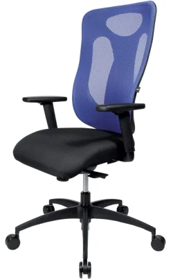 TOPSTAR NetPro 110 Ergonomische stoel Synchroonmechanisme In hoogte verstelbare armleuning In hoogte verstelbare zitting Blauw 110 kg