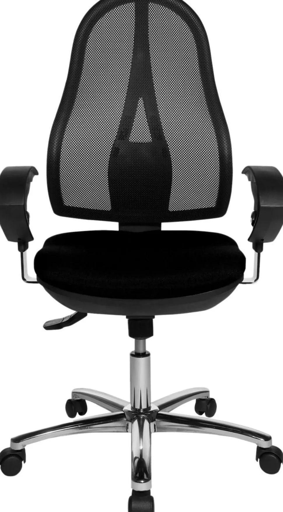 TOPSTAR Open Point SY Deluxe Bureaustoel Synchroonmechanisme Mesh 2D armleuning In hoogte verstelbare zitting Zwart 110 kg 480 x 1,110 mm