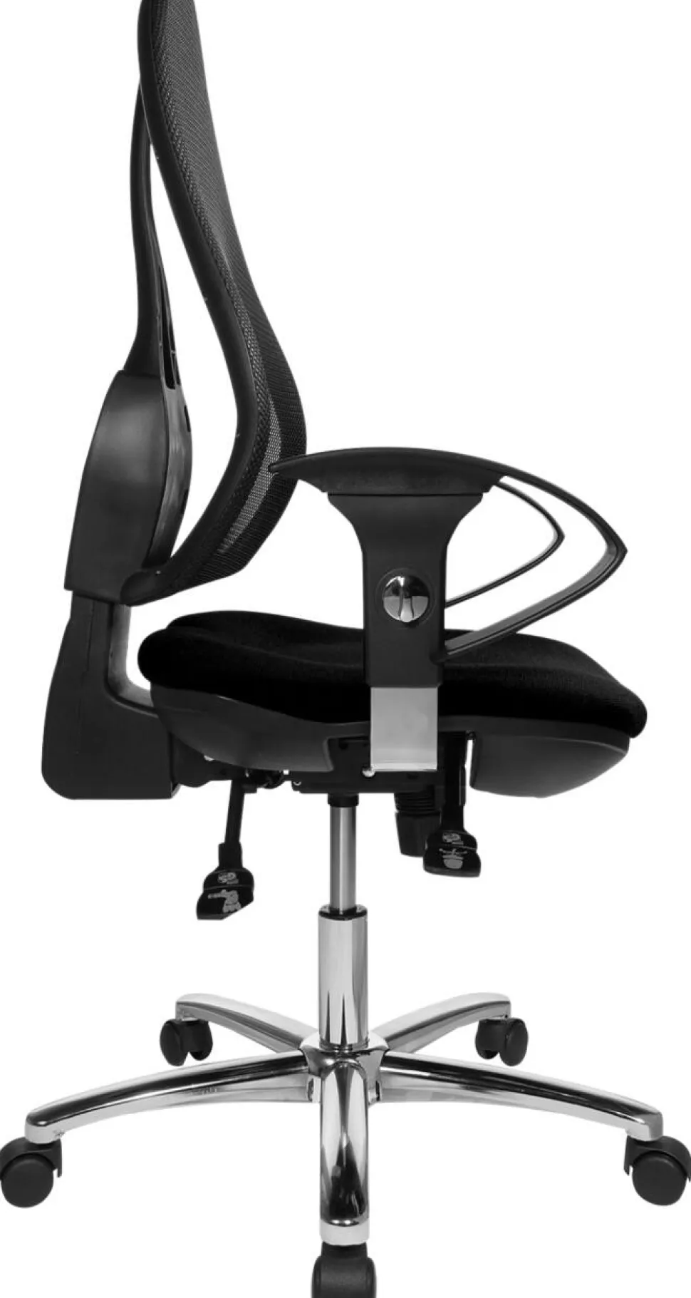 TOPSTAR Open Point SY Deluxe Bureaustoel Synchroonmechanisme Mesh 2D armleuning In hoogte verstelbare zitting Zwart 110 kg 480 x 1,110 mm