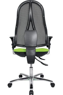 TOPSTAR Open Point SY Deluxe Bureaustoel Synchroonmechanisme Mesh, stof 2D-armleuning Groen, zwart 110 kg Open Point