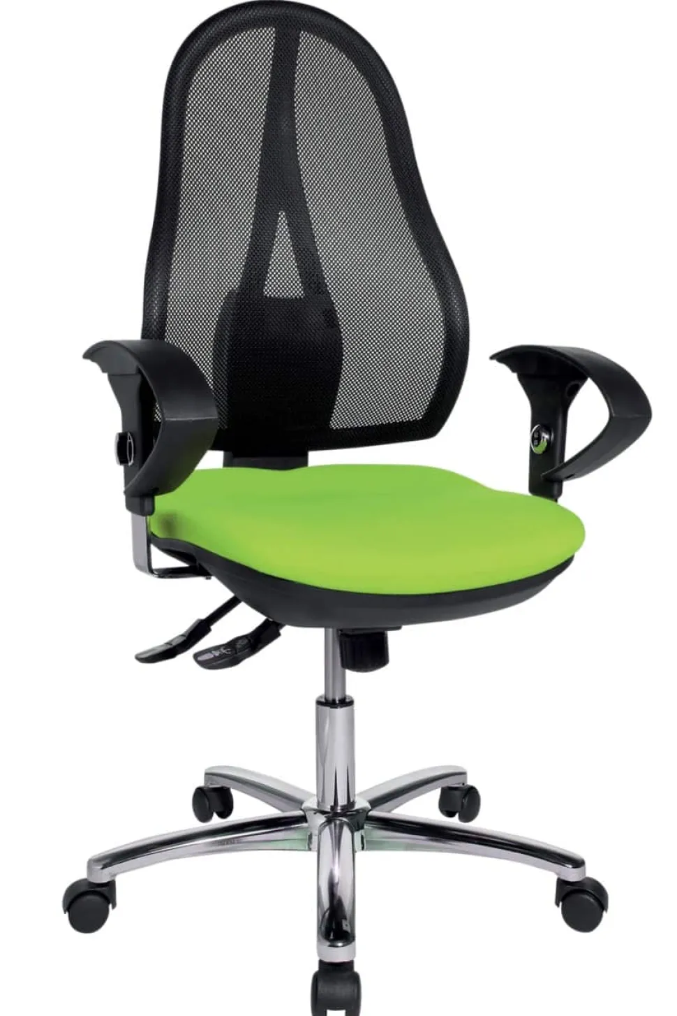 TOPSTAR Open Point SY Deluxe Bureaustoel Synchroonmechanisme Mesh, stof 2D-armleuning Groen, zwart 110 kg Open Point