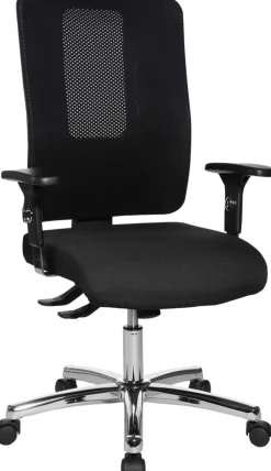 TOPSTAR OPEN X N Deluxe Bureaustoel Synchroonmechanisme Mesh In hoogte verstelbare armleuning In hoogte verstelbare zitting Zwart 110 kg