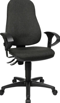 TOPSTAR Point 60 Bureaustoel Permanent Contact Stof In hoogte verstelbare armleuning Antraciet 110 kg
