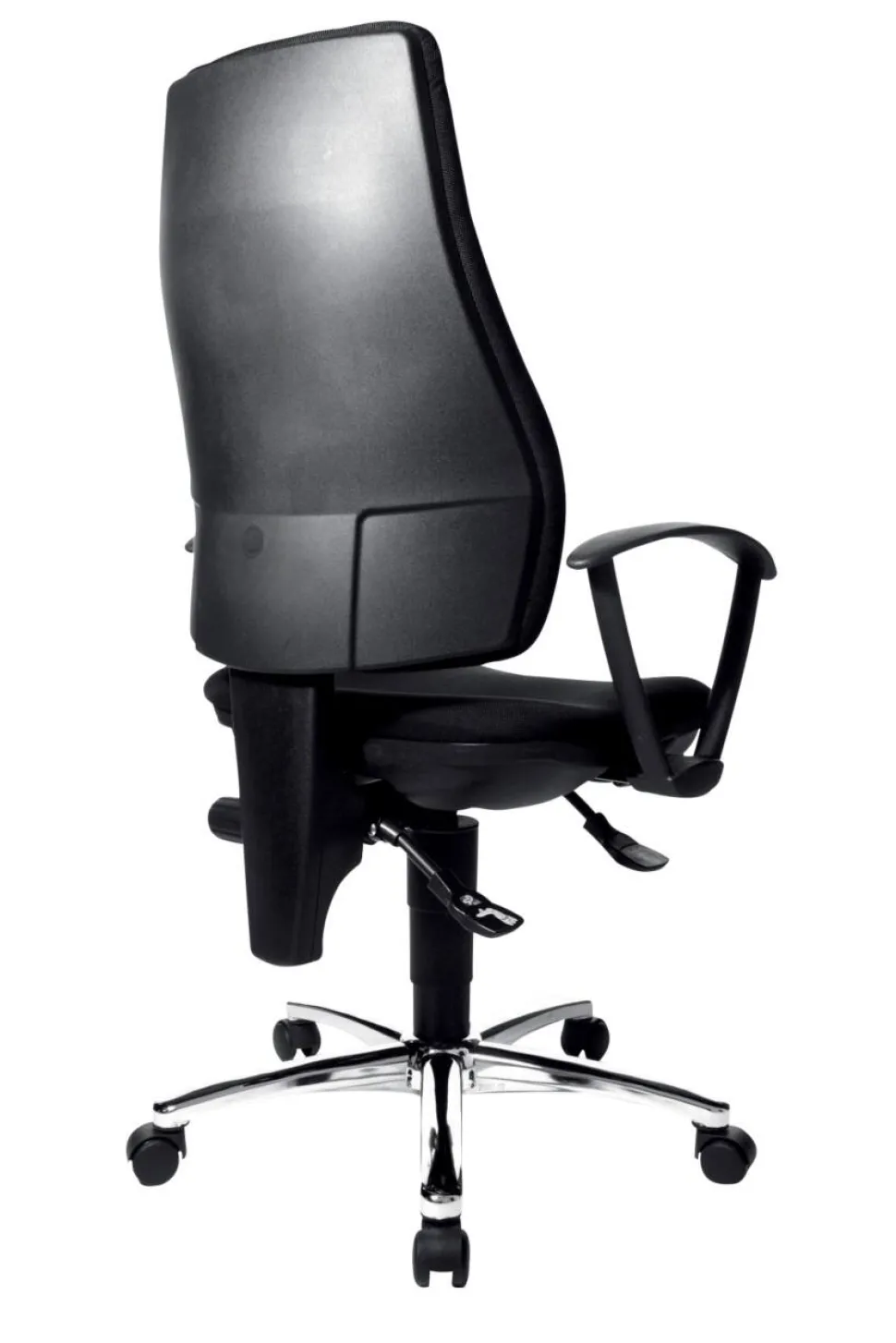 TOPSTAR Power Star Profi Bureaustoel Permanent Contact Stof Vaste armleuning In hoogte verstelbare zitting Zwart 110 kg 460 x 1,040 mm