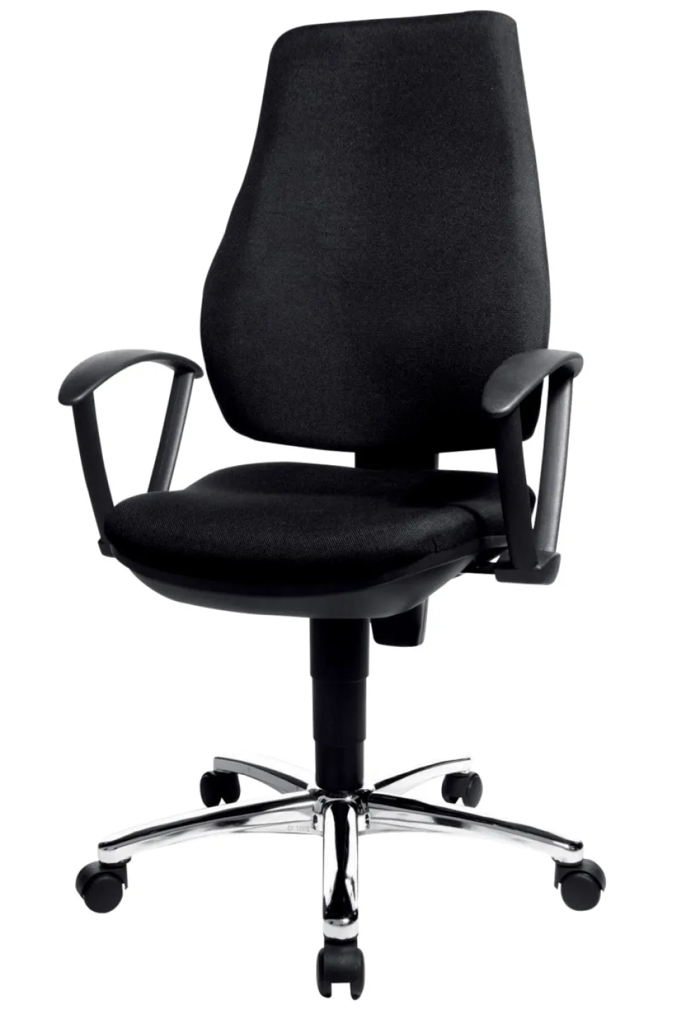 TOPSTAR Power Star Profi Bureaustoel Permanent Contact Stof Vaste armleuning In hoogte verstelbare zitting Zwart 110 kg 460 x 1,040 mm