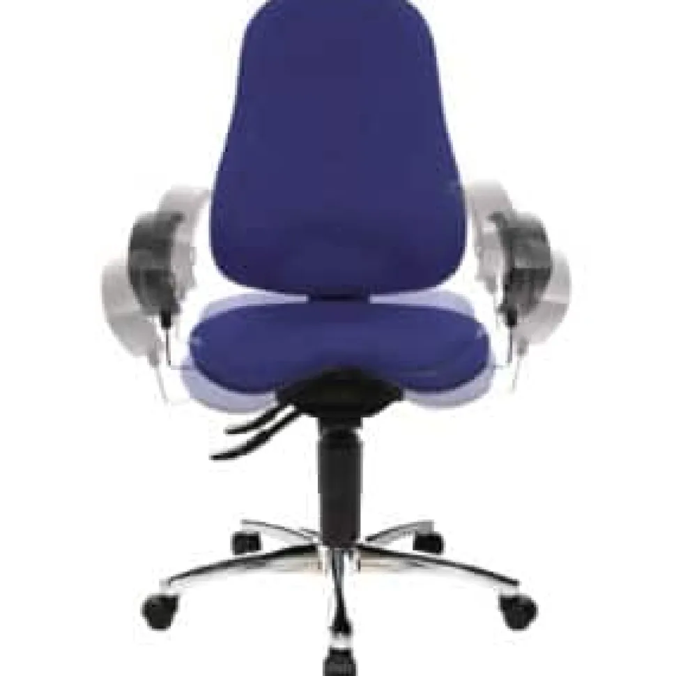 TOPSTAR Sitness 10 Bureaustoel Permanent Contact Stof In hoogte verstelbare armleuning In hoogte verstelbare zitting Blauw 110 kg