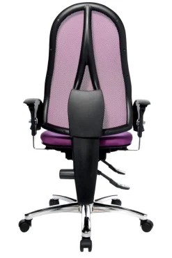 TOPSTAR Sitness 15 Ergonomische stoel Permanent Contact Mesh, stof In hoogte verstelbare armleuning Paars 110 kg