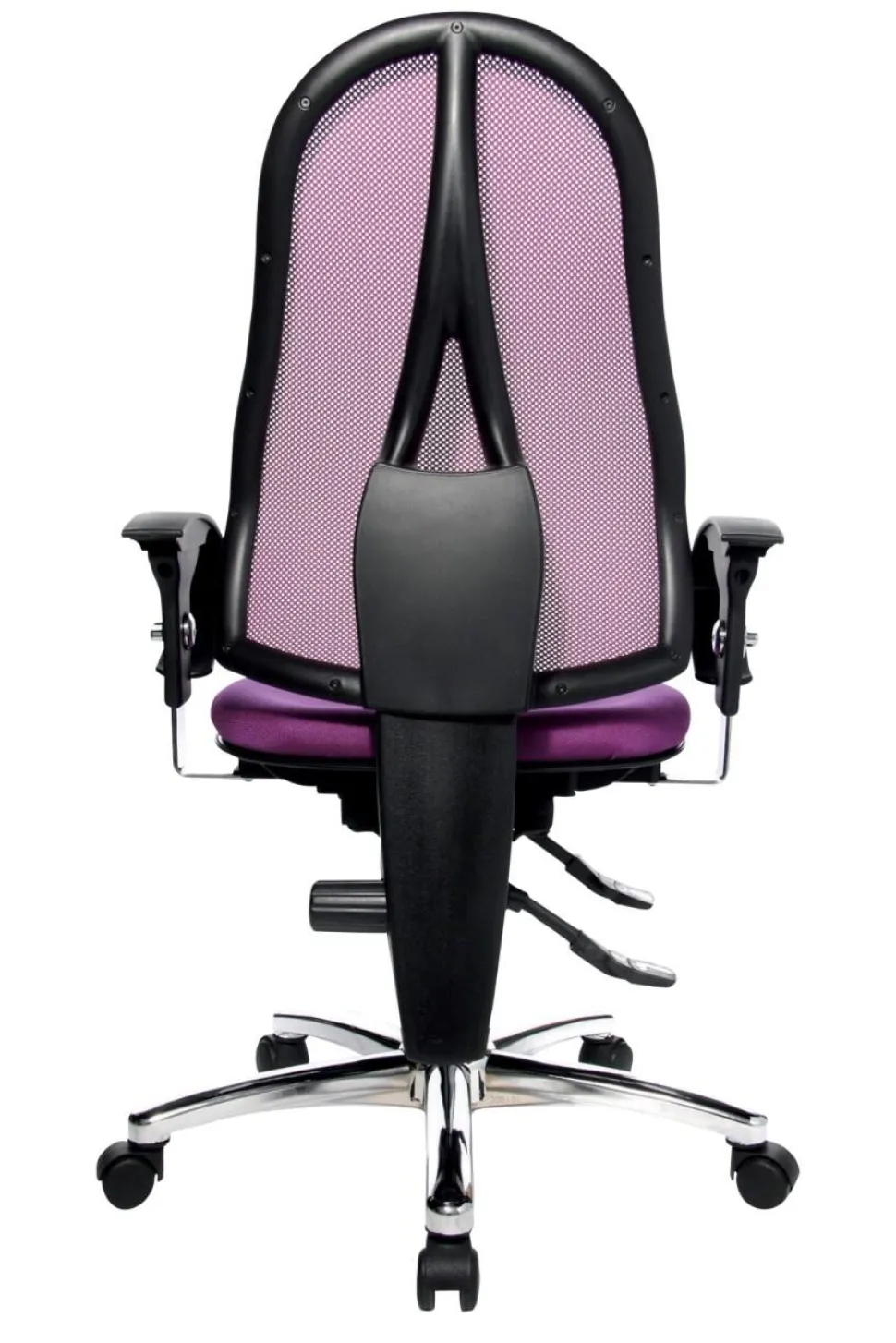 TOPSTAR Sitness 15 Ergonomische stoel Permanent Contact Mesh, stof In hoogte verstelbare armleuning Paars 110 kg