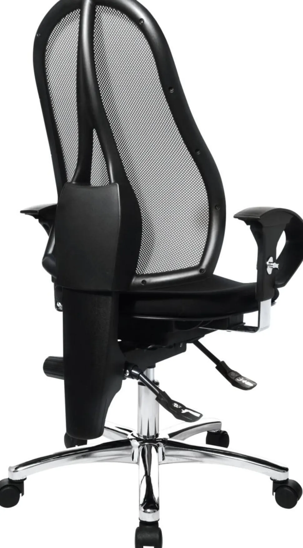 TOPSTAR Sitness 15 Ergonomische stoel Permanent Contact Mesh In hoogte verstelbare armleuning In hoogte verstelbare zitting Zwart 110 kg