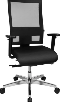 TOPSTAR Sitness 60 Ergonomische stoel Synchroonmechanisme Mesh, stof In hoogte verstelbare armleuning In hoogte verstelbare zitting Zwart 110 kg