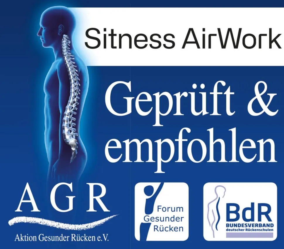 TOPSTAR Sitness Airwork Bureaustoel In hoogte verstelbare armleuning Grijs 110 kg PA30OMT3CX3
