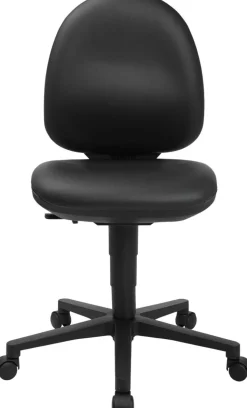 TOPSTAR Tekenkruk Permanent Contact Kunstleder Zonder armleuning Zwart 110 kg TEC 50 5 Wieltjes