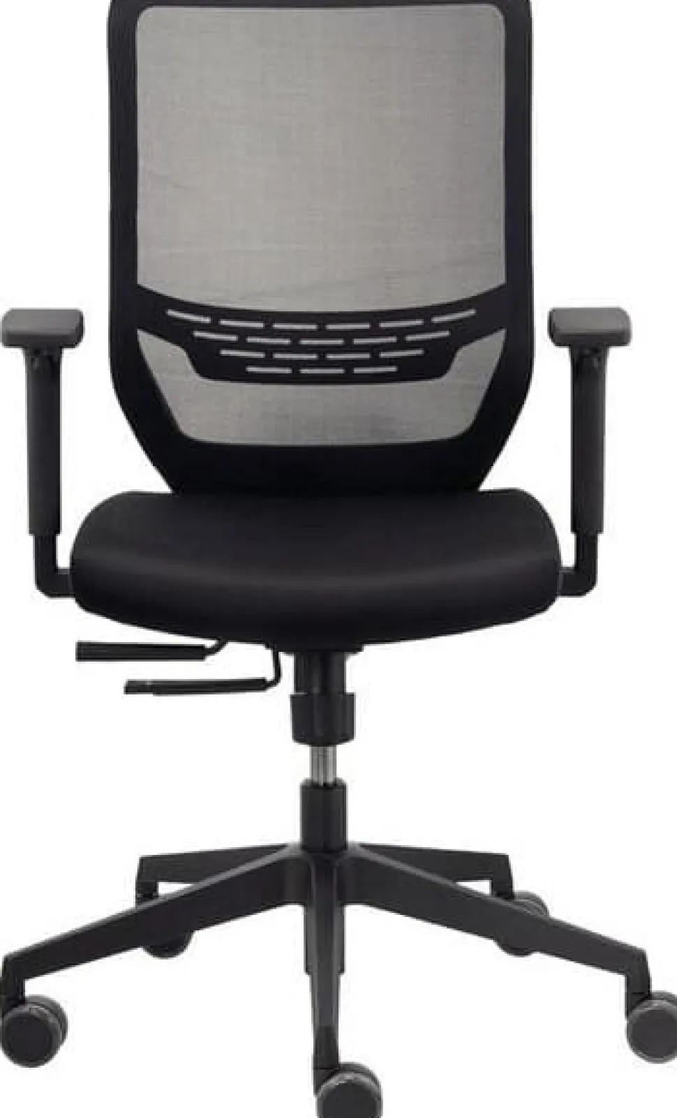Trendoffice Bureaustoel Synchroonmechanisme In hoogte verstelbare armleuning Zwart 125 kg mesh per 9242 SY 1 480 x 1.100 mm