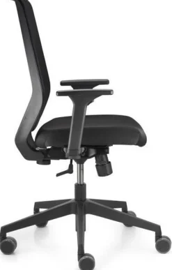 Trendoffice Bureaustoel Synchroonmechanisme In hoogte verstelbare armleuning Zwart 125 kg mesh per 9242 SY 1 480 x 1.100 mm