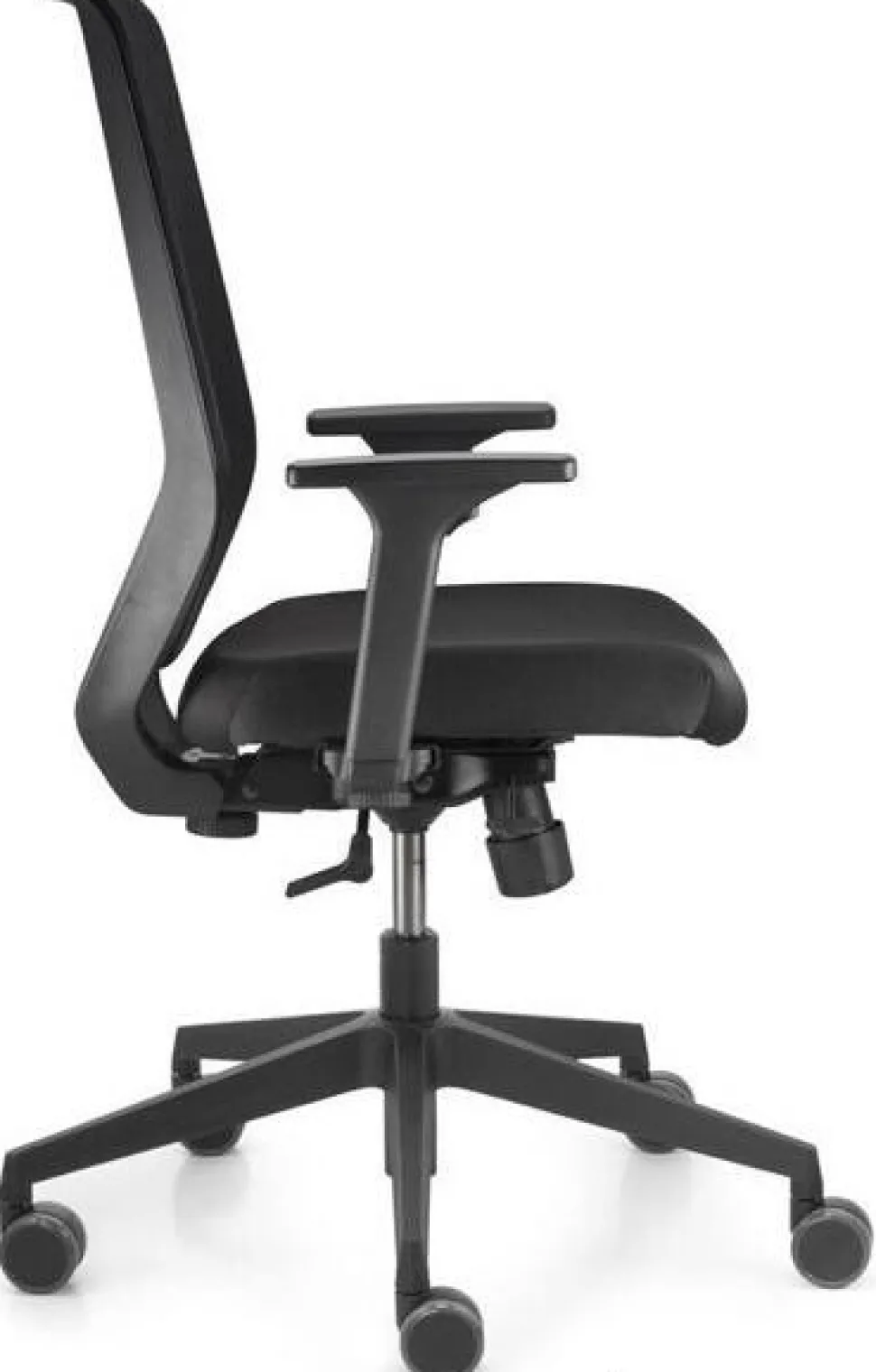 Trendoffice Bureaustoel Synchroonmechanisme In hoogte verstelbare armleuning Zwart 125 kg mesh per 9242 SY 1 480 x 1.100 mm