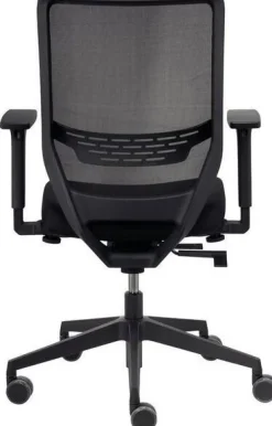 Trendoffice Bureaustoel Synchroonmechanisme In hoogte verstelbare armleuning Zwart 125 kg mesh per 9242 SY 1 480 x 1.100 mm