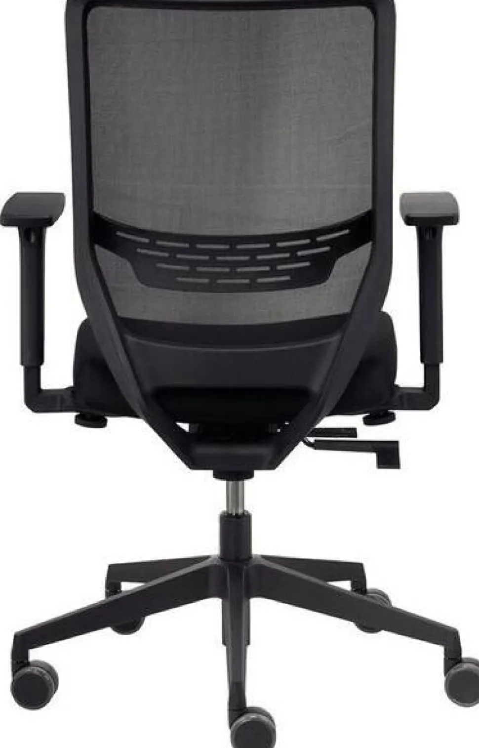 Trendoffice Bureaustoel Synchroonmechanisme In hoogte verstelbare armleuning Zwart 125 kg mesh per 9242 SY 1 480 x 1.100 mm