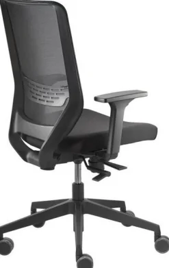 Trendoffice Bureaustoel Synchroonmechanisme In hoogte verstelbare armleuning Zwart 125 kg mesh per 9242 SY 1 480 x 1.100 mm