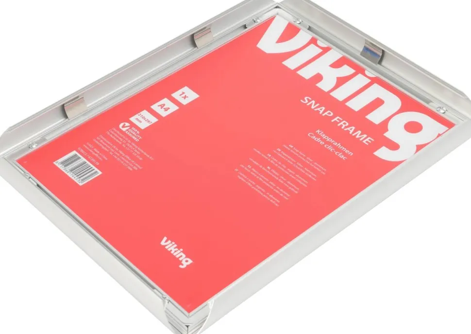 Viking A4 Kliklijst Hangend Zilver Aluminium 4739139 21 (B) x 29,7 (H) cm
