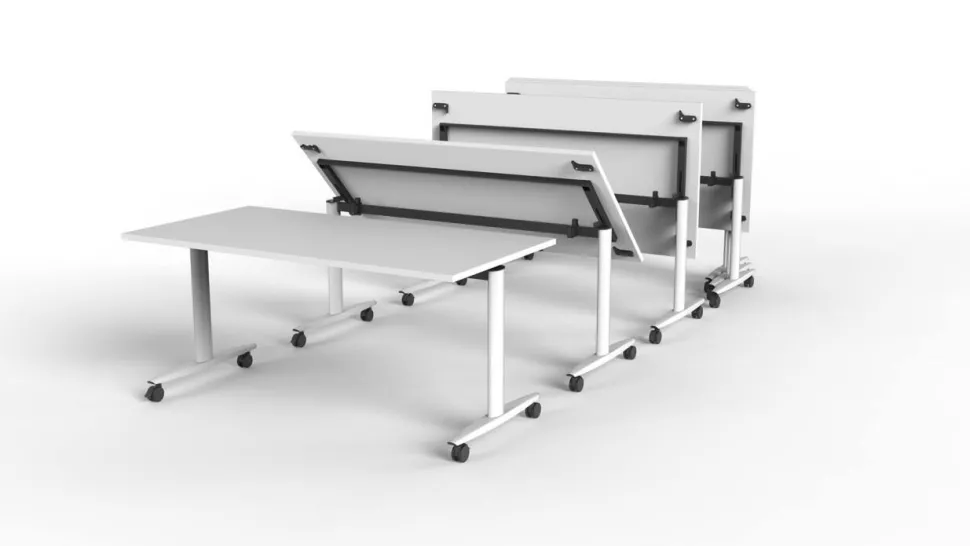 Viking Practic Klaptafel Wit 1,600 x 800 x 741 mm met wielen