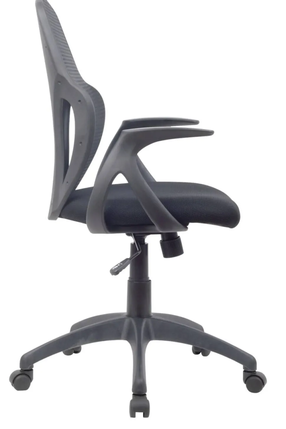 Viking Realspace Austin Bureaustoel Basismechanisme Mesh, stof Vaste armleuning In hoogte verstelbare zitting Zwart 110 kg