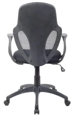 Viking Realspace Austin Bureaustoel Basismechanisme Mesh, stof Vaste armleuning In hoogte verstelbare zitting Zwart 110 kg