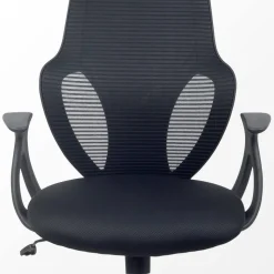 Viking Realspace Austin Bureaustoel Basismechanisme Mesh, stof Vaste armleuning In hoogte verstelbare zitting Zwart 110 kg