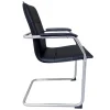 Viking Realspace Baker Bezoekersstoel Kunstleder Vaste armleuning Zwart 110 kg