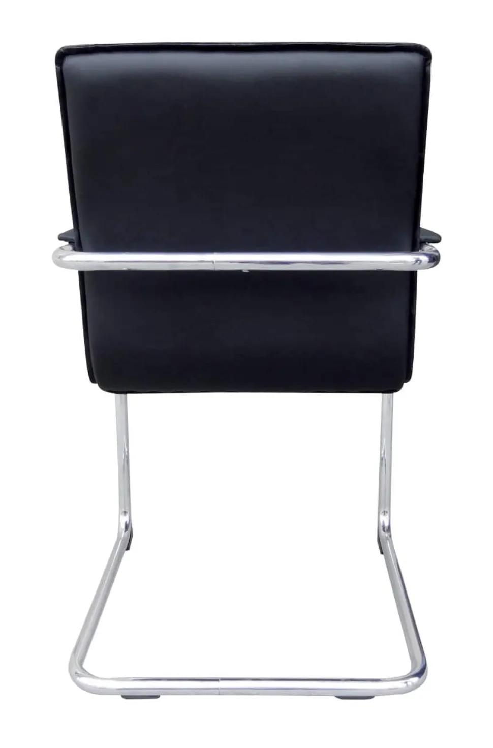 Viking Realspace Baker Bezoekersstoel Kunstleder Vaste armleuning Zwart 110 kg