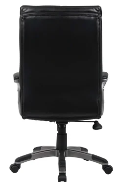 Viking Realspace Directiestoel Basismechanisme Kunstleder Vaste armleuning In hoogte verstelbare zitting Zwart 110 kg Maine 670 x 705 mm